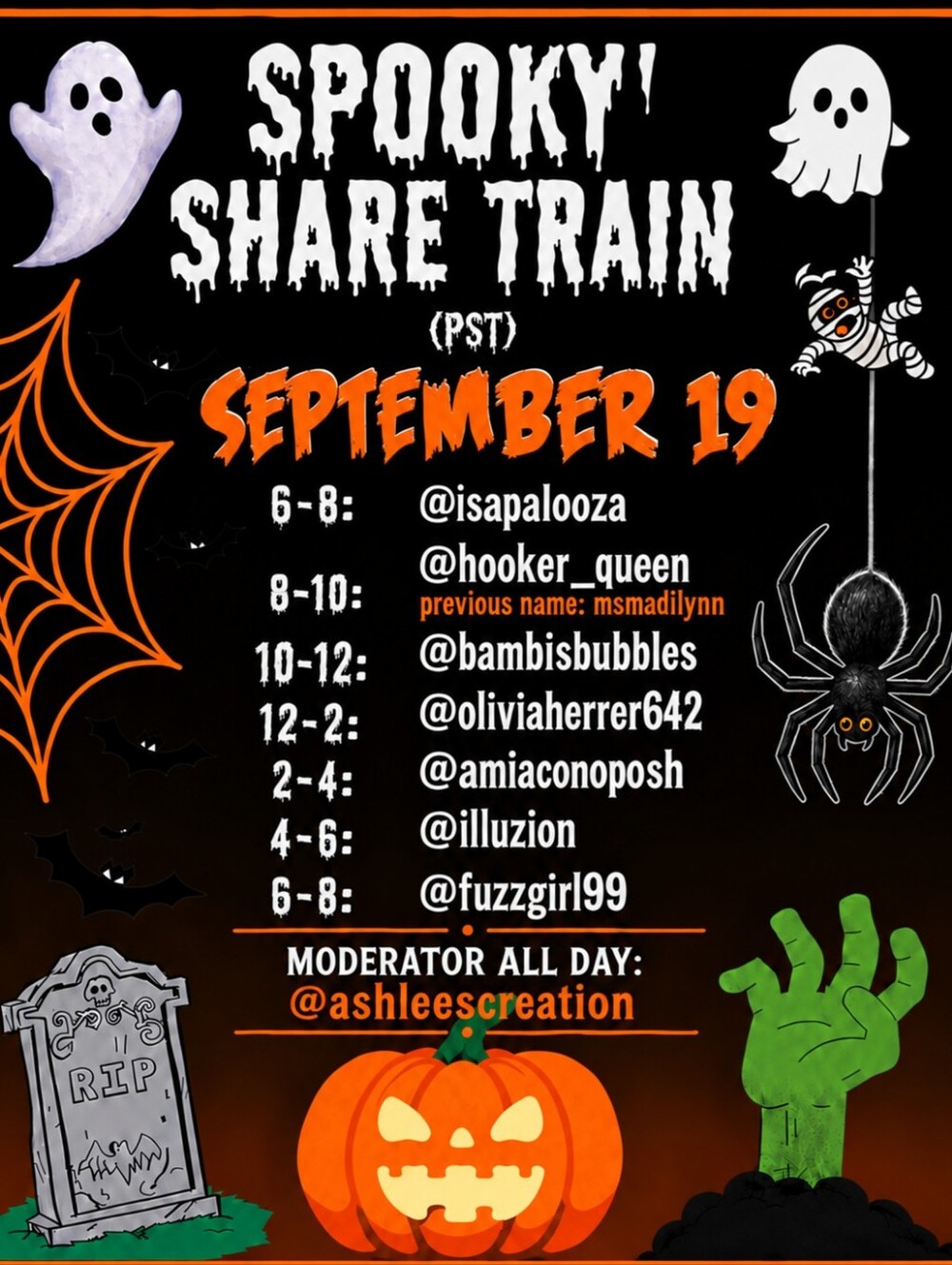👻Spooky Share Show Train 9/19🎃